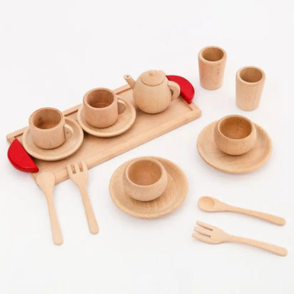Cook, Imagine & Learn : A Wooden Montessori Kitchen Set That Inspires Creativity and Pretend Play