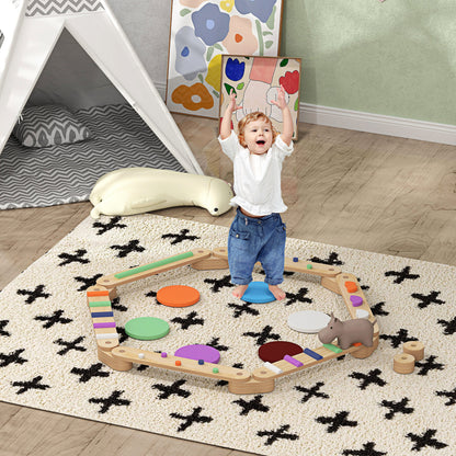 Wooden Balance Beam Set for Kids