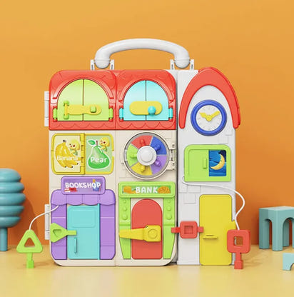 Montessori Busy Board for 1-2 Year Old Toddlers | Improve Fine Motor & Focus Skills