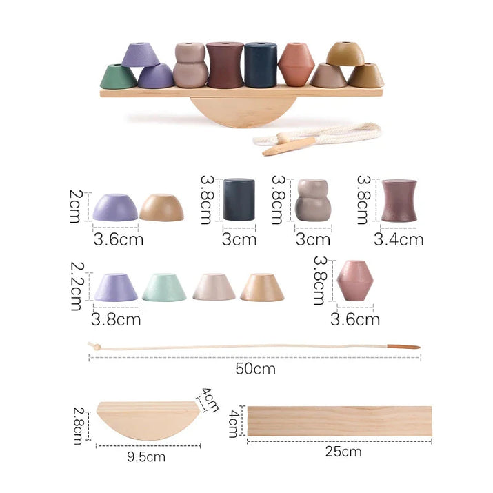 Montessori Wooden Animal Stacking Toy | Builds Balance & Fine Motor Skills Eco Kids Bay