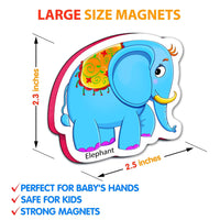 🦁 27-Piece Zoo Animal Magnets – Fun Learning on the Fridge!