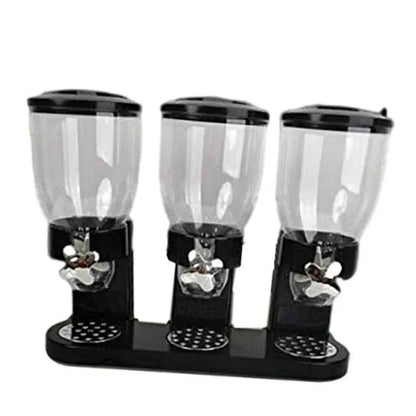 Triple Dry-Food Dispenser – Organize Your Kitchen with a Modern, Space-Saving Food Dispenser - Home Kartz