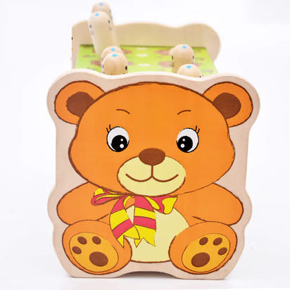 Knock, Learn & Laugh: Wooden Hammer Whack-a-Mole Toy! 🔨🐭