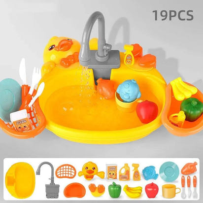 Discover the Magic of Cleaning with Our Vegetable Basin Cycle Washbasin Play Set - Home Kartz