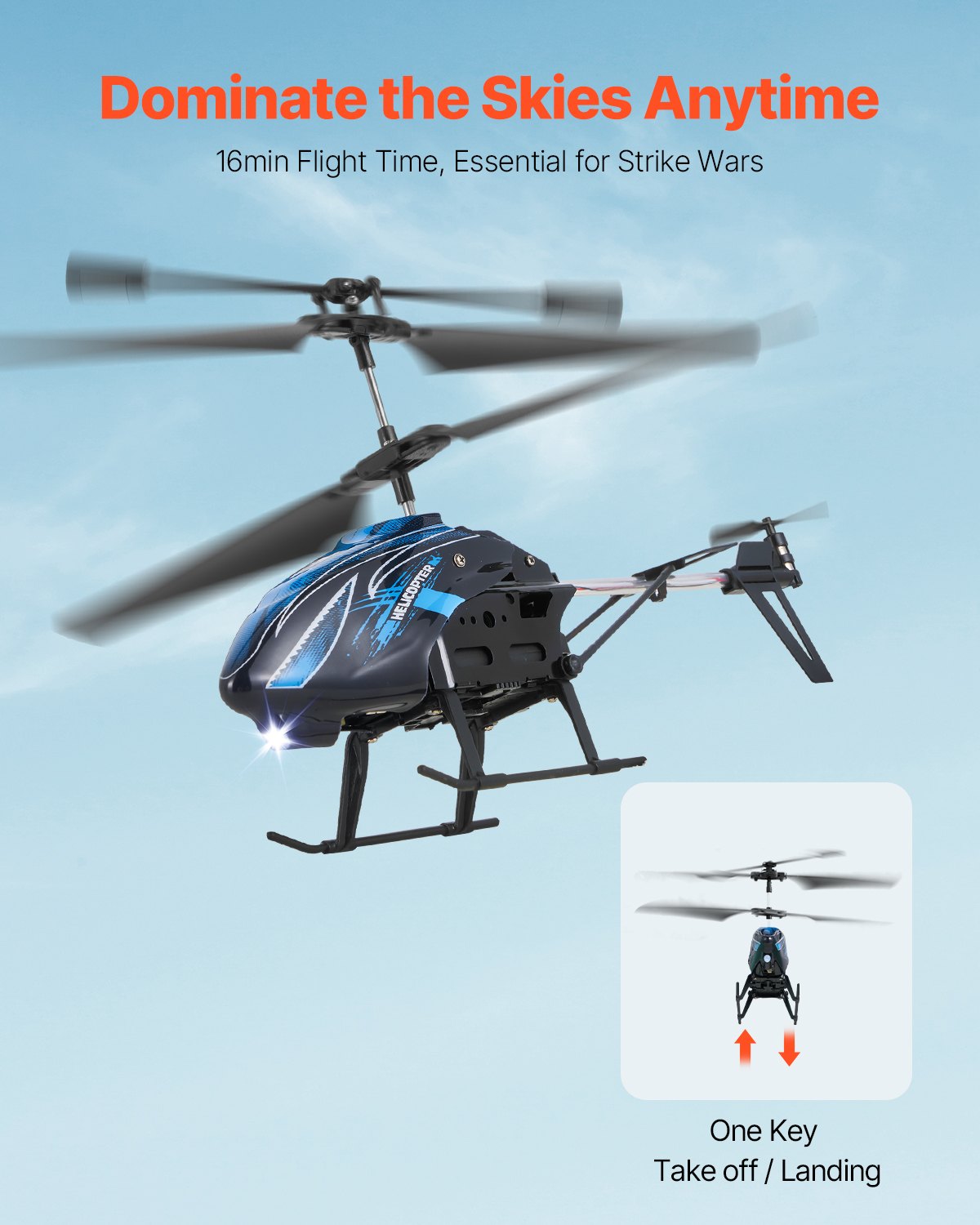 Remote Control Helicopter Toy with LED Lights