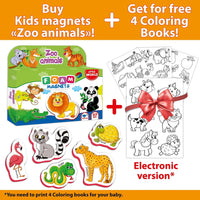 🦁 27-Piece Zoo Animal Magnets – Fun Learning on the Fridge!