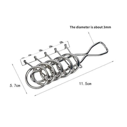 8-Piece Metal Montessori IQ Brain Teaser Puzzle Set – Fun & Challenging Puzzles for All Ages - Home Kartz