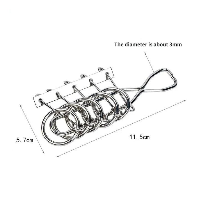 8-Piece Metal Montessori IQ Brain Teaser Puzzle Set – Fun & Challenging Puzzles for All Ages - Home Kartz
