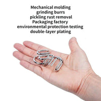 8-Piece Metal Montessori IQ Brain Teaser Puzzle Set – Fun & Challenging Puzzles for All Ages - Home Kartz