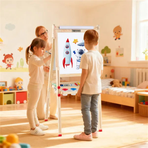 🎨 From First Scribbles to Fine Art. The Adjustable 3-in-1 Wooden Studio That Grows With Your Child from Ages 3 to 14