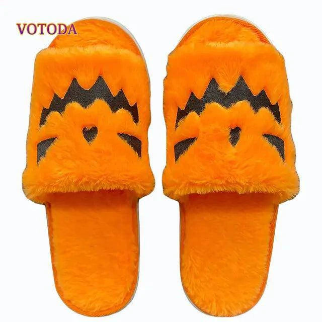 🎃 Fuzzy Pumpkin Slippers - Cozy Halloween Charm for Your Feet 🎃 - Home Kartz