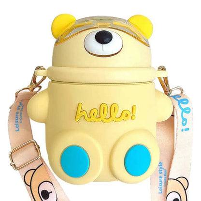 Stay Hydrated in Style with the Adorable Bear Water Bottle With Straw - Home Kartz