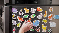 🦁 27-Piece Zoo Animal Magnets – Fun Learning on the Fridge!