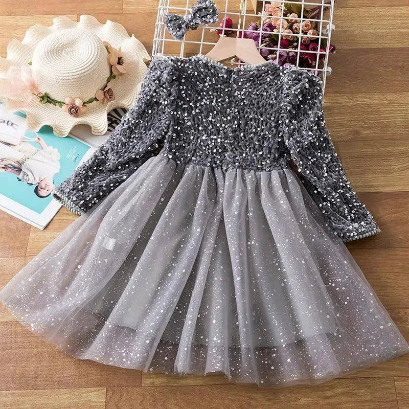 Shine Bright in Every Occasion with Our Spring Sequins Dress for Kids - Home Kartz