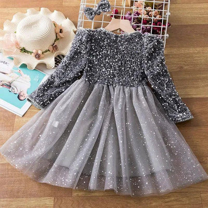 Shine Bright in Every Occasion with Our Spring Sequins Dress for Kids - Home Kartz