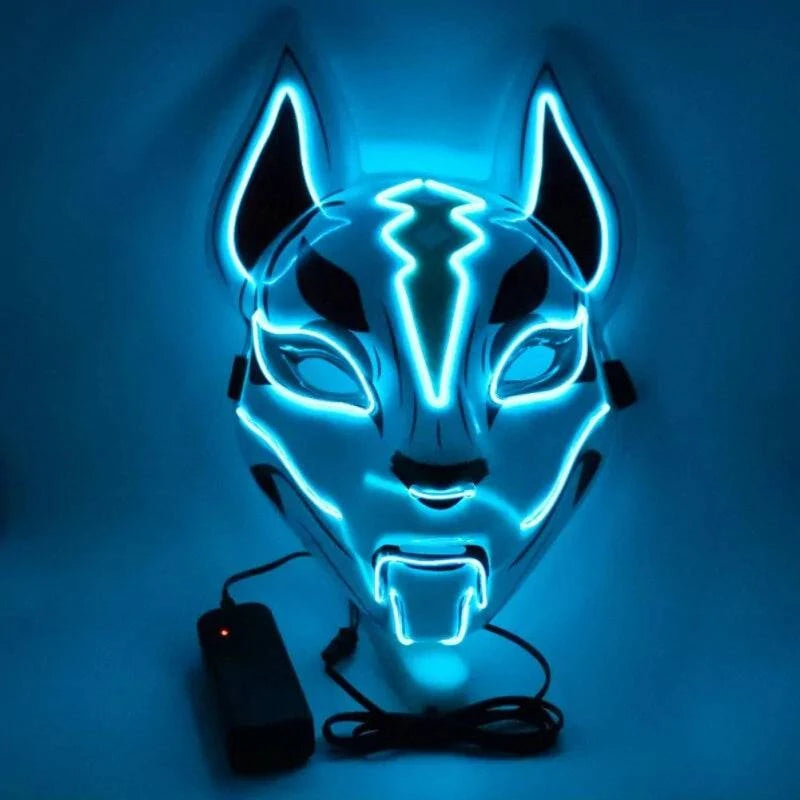 Illuminate Your Look with the Neon LED Luminous Joker Mask for Halloween and Parties 🎃 - Home Kartz