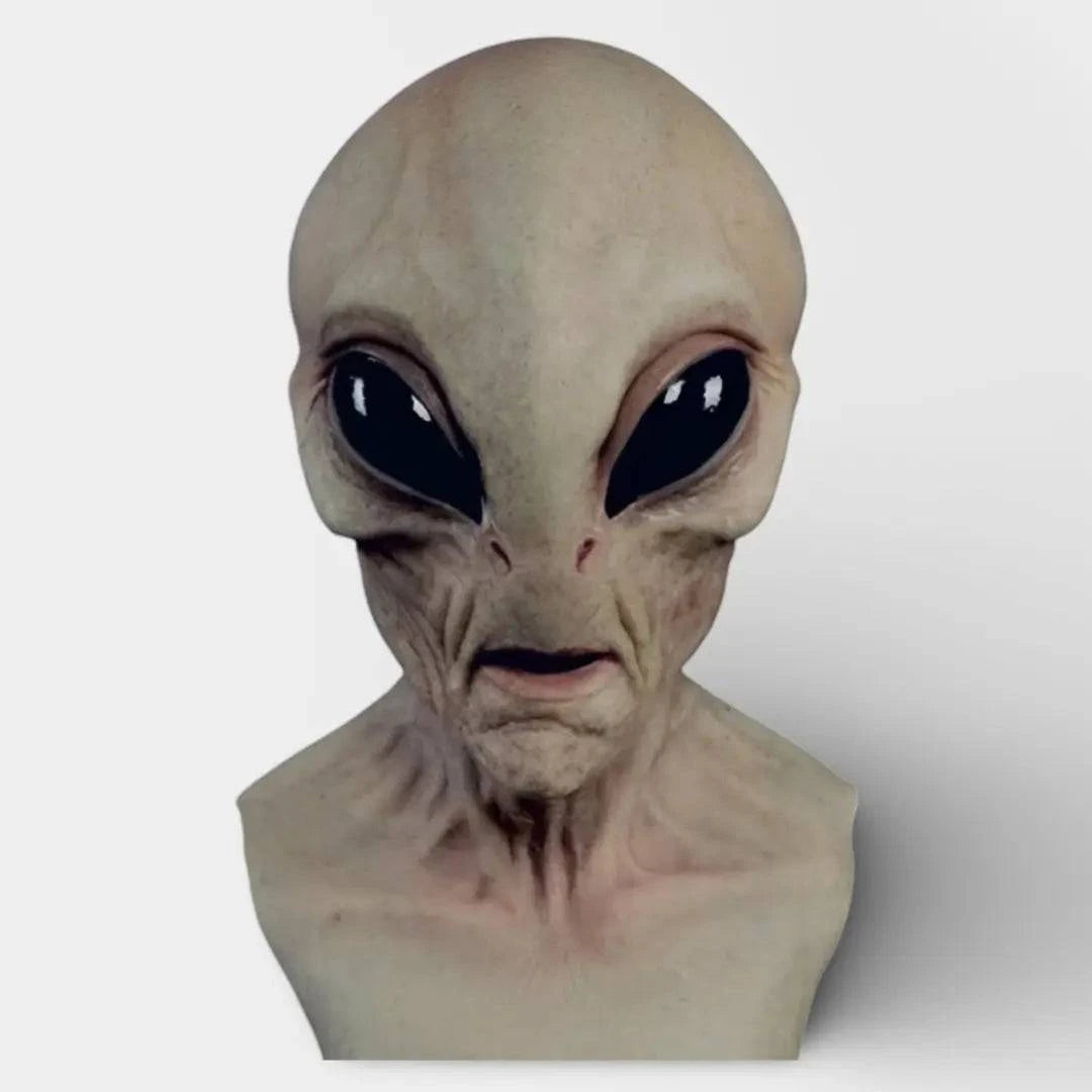 Alien mask Halloween,
Realistic alien mask cosplay,
Full-head alien mask,
Latex alien mask,
Alien mask for parties,
Alien cosplay mask,
Sci-fi costume alien mask,
Hand-painted alien mask,
Alien mask for adults