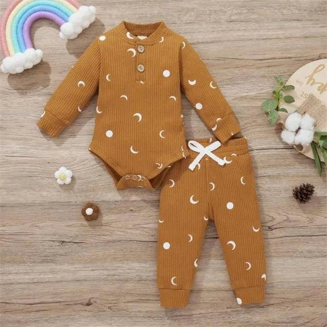 Introducing Our Adorable and Practical Newborn Fashion Bundle: Baby Bodysuits and Elastic Pants Set - Home Kartz
