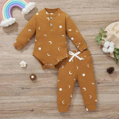 Introducing Our Adorable and Practical Newborn Fashion Bundle: Baby Bodysuits and Elastic Pants Set - Home Kartz