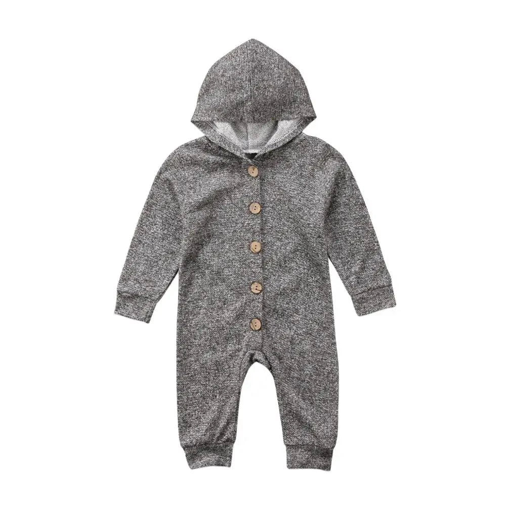 Cozy and Stylish Baby Toddler Hooded Romper - Perfect for Every Day - Home Kartz