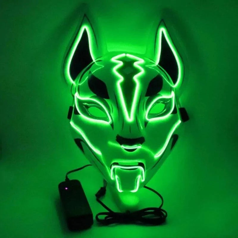Illuminate Your Look with the Neon LED Luminous Joker Mask for Halloween and Parties 🎃 - Home Kartz