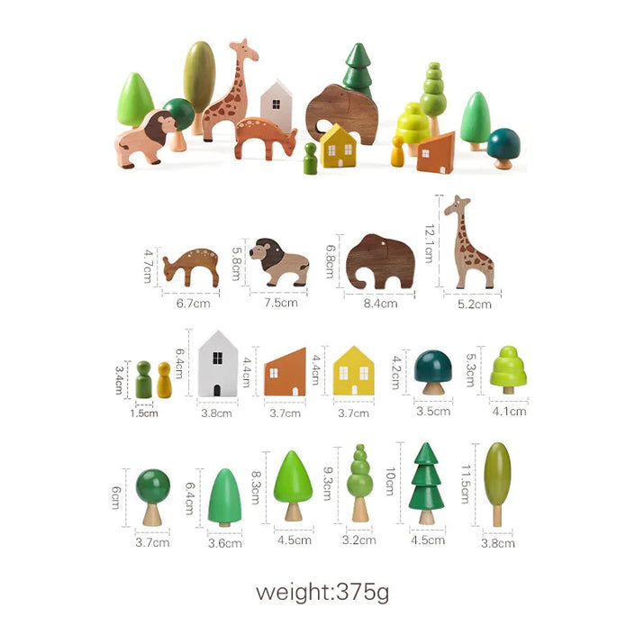 Montessori Wooden Animal Stacking Toy | Builds Balance & Fine Motor Skills Eco Kids Bay