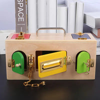 Wooden Montessori Lock Box | Develop Fine Motor Skills, Focus & Practical Life
