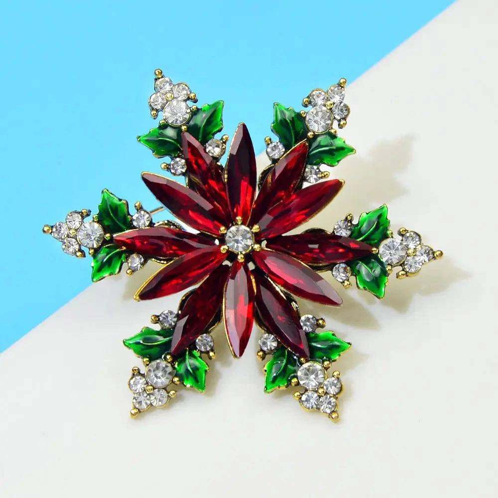 Elevate Your Holiday Look with Our Sparkling Christmas Crystal Snowflake Pin ⛄❄️ - Home Kartz
