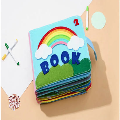 Touch, Learn, Explore: Montessori-Style Felt Cloth Book for Early Development! 👶📚
