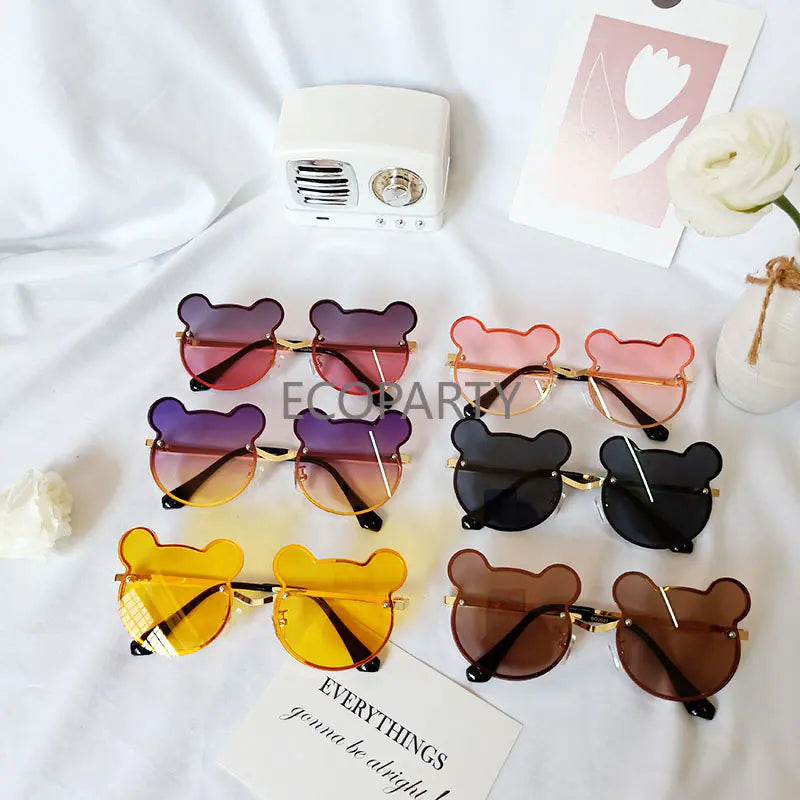✨ Designer Cuteness Meets Ultimate Eye Protection: Introducing the Beary Chic Gradient Kids' Sunglasses! - Home Kartz