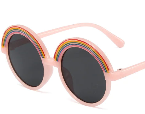 ✨ Rainbow Fun Meets Ultimate Eye Safety: Introducing the Retro Rainbow Cartoon Sunglasses for Kids! ✨ - Home Kartz