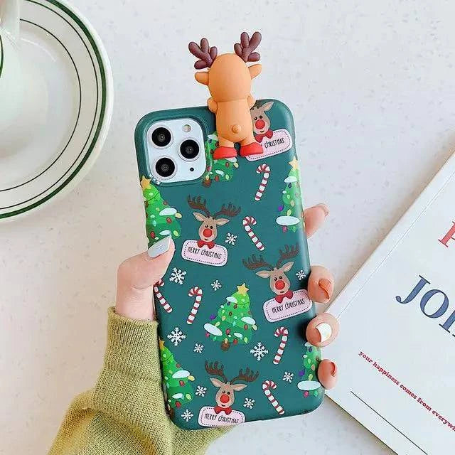 3D Christmas Reindeer Case – Whimsical Holiday Protection for Your Phone 🎄🦌 - Home Kartz