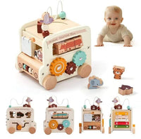 Explore Creative Play with Our Colorful Wooden Bus Toy – Perfect for Young Builders - Home Kartz