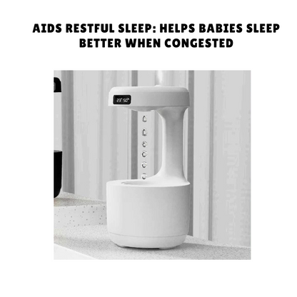Large Portable Anti-Gravity Hygienic Ultrasonic Cool Mist Humidifier for RSV, Kids, Babies and Adults