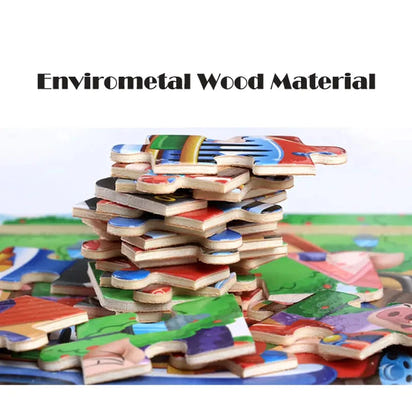 Puzzle Play: Montessori 3D Cartoon Animal Car Puzzle (20-Piece)! Eco Kids Bay