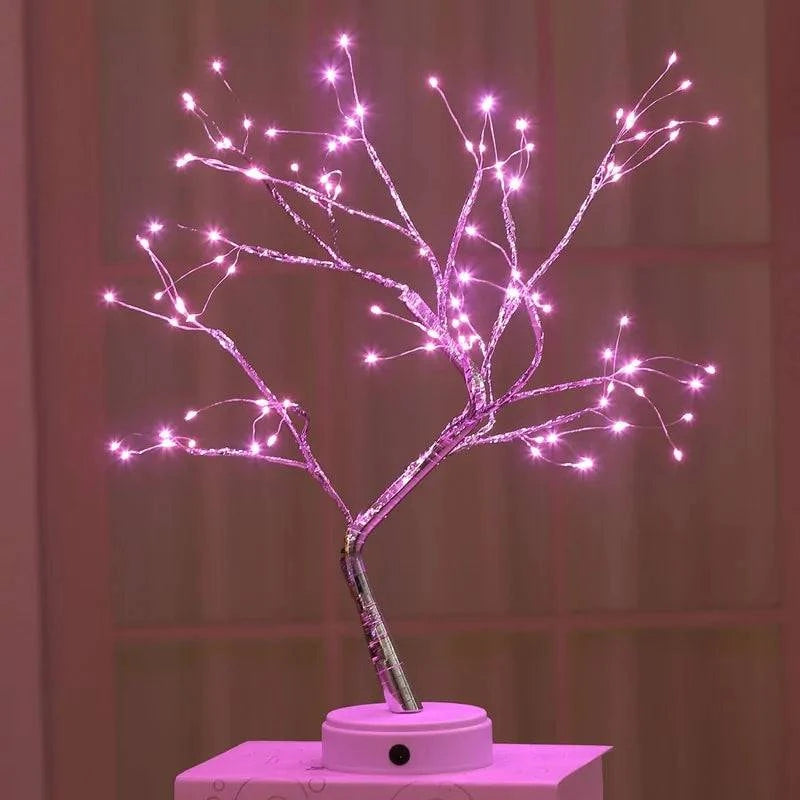 Enchanting 3D Copper Wire Fire Tree Pearl Night Light – Illuminate Your Space with Elegance 🌟 - Home Kartz