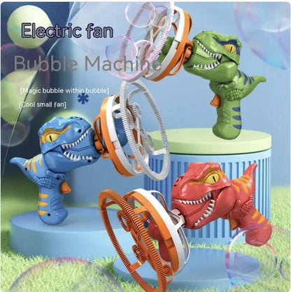 Experience Prehistoric Playtime Fun with the Handheld Dinosaur Bubble Blower Toy - Home Kartz