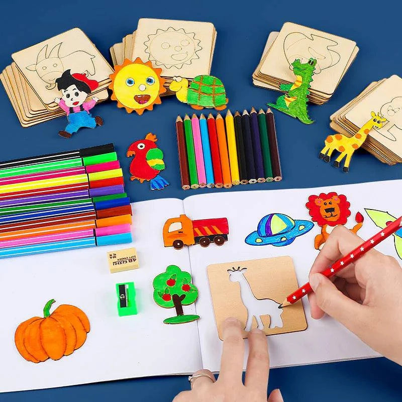 Spark Creativity with Our Children's Painting Template Drawing Tools Set – Perfect for Young Artists - Home Kartz