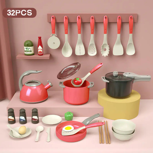 Culinary Adventures: Kids Kitchen Toy Set with Realistic Cooking Accessories!