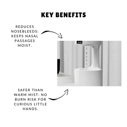 Large Portable Anti-Gravity Hygienic Ultrasonic Cool Mist Humidifier for RSV, Kids, Babies and Adults