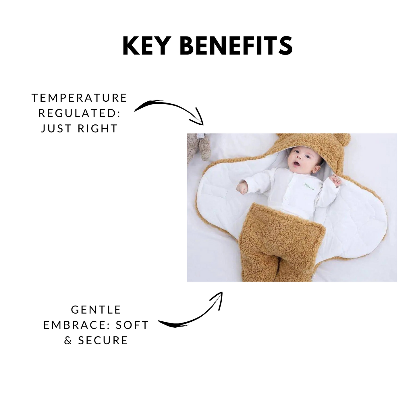 The Coziest Embrace: Our Signature Sleeping Bag Delivers Superior, Safe Warmth All Night.