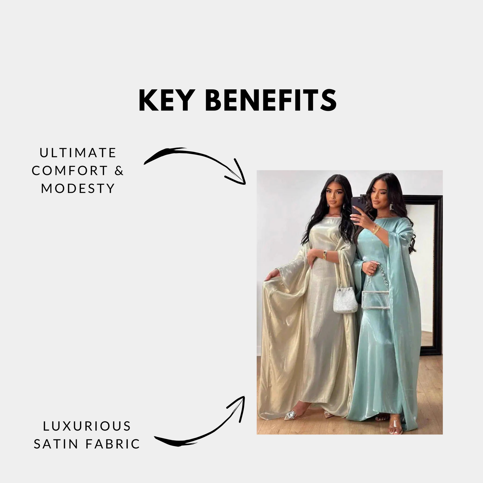 Satin Butterfly Abaya | Elegant Islamic Maxi Dress for Ramadan and Beyond | Available in 15 Colours - Home Kartz