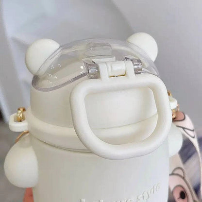 Stay Hydrated in Style with the Adorable Bear Water Bottle With Straw - Home Kartz