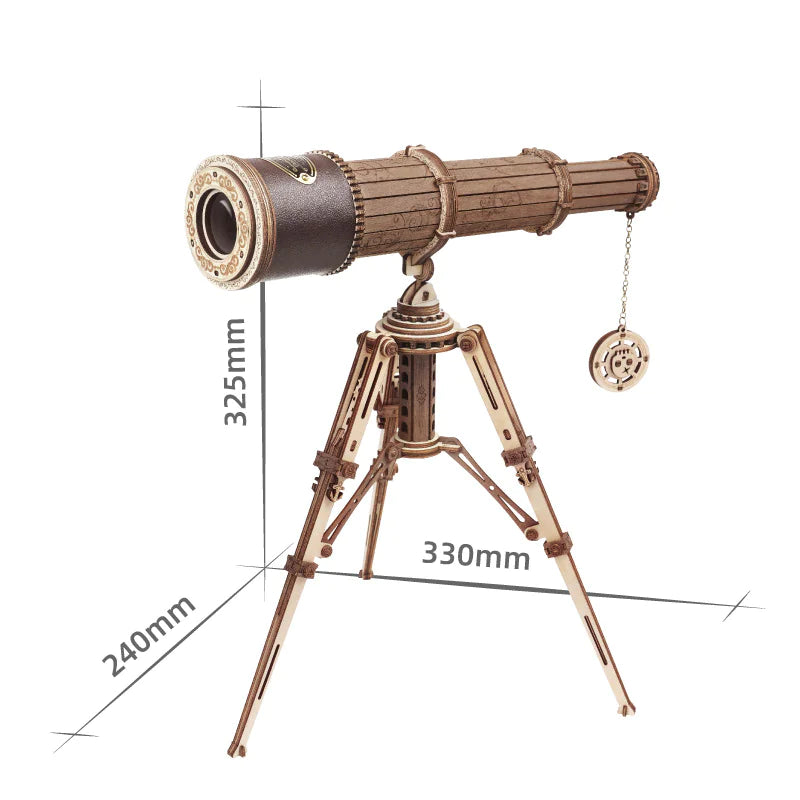 🔭 Ignite Curiosity: Build Your Universe with the Telescope Astronomical Geographer Wooden 3D Assembling Toy! 🔭 - Home Kartz