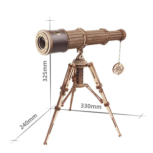 🔭 Ignite Curiosity: Build Your Universe with the Telescope Astronomical Geographer Wooden 3D Assembling Toy! 🔭 - Home Kartz