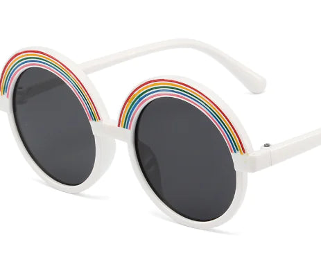 ✨ Rainbow Fun Meets Ultimate Eye Safety: Introducing the Retro Rainbow Cartoon Sunglasses for Kids! ✨ - Home Kartz