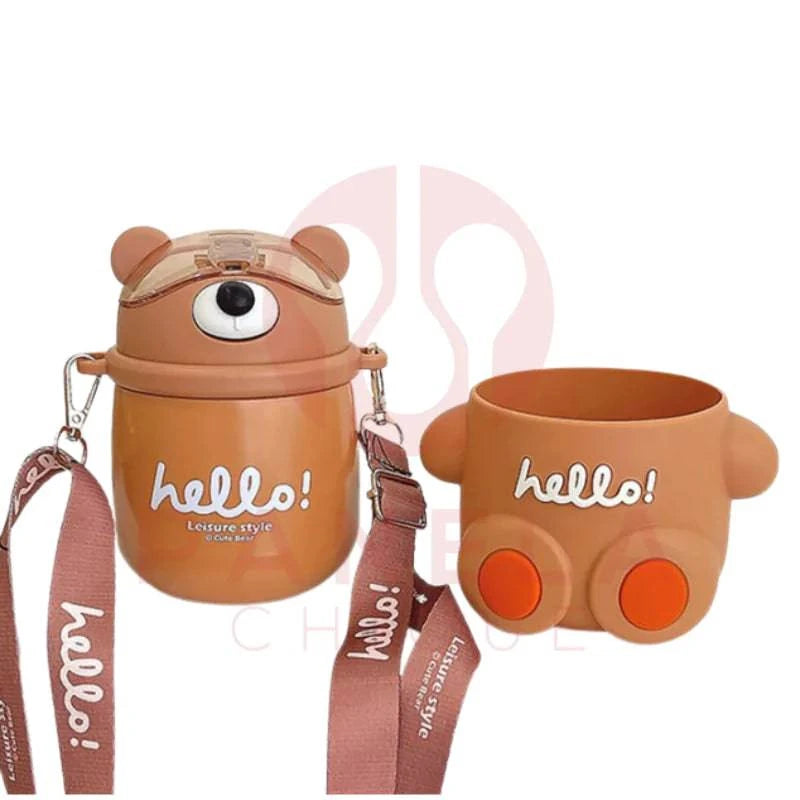 Stay Hydrated in Style with the Adorable Bear Water Bottle With Straw - Home Kartz