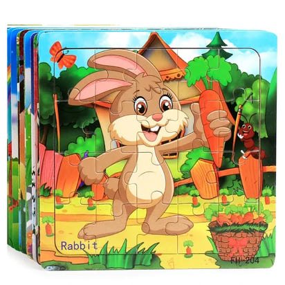 Puzzle Play: Montessori 3D Cartoon Animal Car Puzzle (20-Piece)! Eco Kids Bay