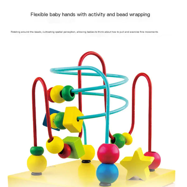 Color, Count & Create : A Wooden Montessori Bead Toy That Builds Coordination and Bright Minds