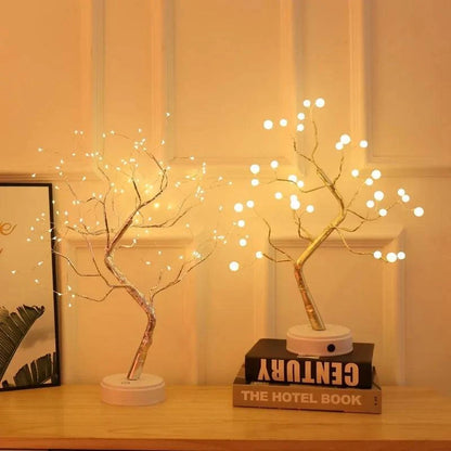 Enchanting 3D Copper Wire Fire Tree Pearl Night Light – Illuminate Your Space with Elegance 🌟 - Home Kartz